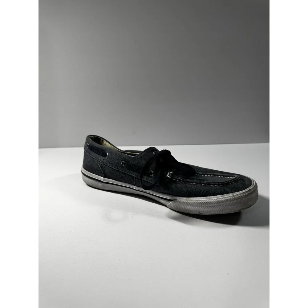 Sperry Top Sider Shoes Mens 9.5 Blue Bahama II Chambray Boat Casual Low STS17394